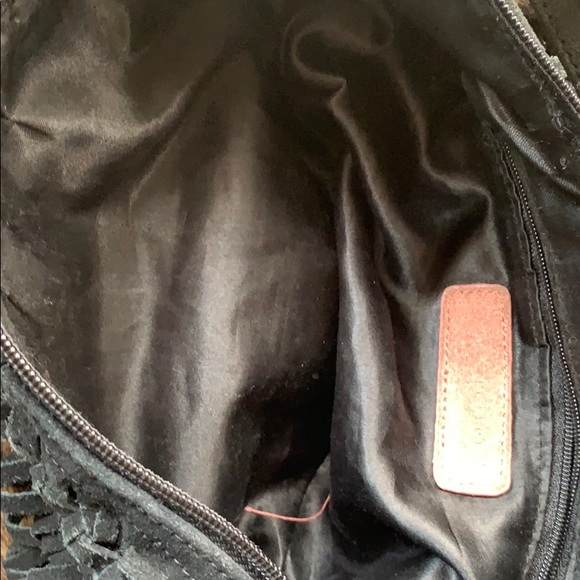 VINTAGE SUADE TASSEL BAG SOFT LIKE BNWOT - Picture 4 of 5